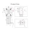 YAKUFAST 5840-31ZY 12V/24V DC Worm Gear Motor, 7–470 RPM, Reversible, Self-Locking, High Torque, Dual Shaft (24V 40 RPM, Bracket Motor) view 2
