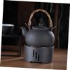 STOBAZA Ceramic Tea Warmer with Oxygen Slot, Ceramic Mat and Candle Holder view 4