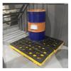 Industrial Spill Containment Tray, Modular Stackable Platform with Drain for Oil Drums view 1