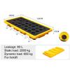 Industrial Spill Containment Tray, Modular Stackable Platform with Drain for Oil Drums view 3