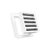 10 x 10 Modern Design AC Grille, White Aluminum Linear Slot Diffuser view 1