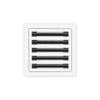 10 x 10 Modern Design AC Grille, White Aluminum Linear Slot Diffuser view 2