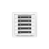 10 x 10 Modern Design AC Grille, White Aluminum Linear Slot Diffuser view 4