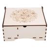 Diyeeni Interlocking Storage Box, 4 Compartments, Natural Wood view 1
