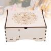 Diyeeni Interlocking Storage Box, 4 Compartments, Natural Wood view 2