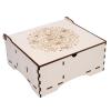 Diyeeni Interlocking Storage Box, 4 Compartments, Natural Wood view 3