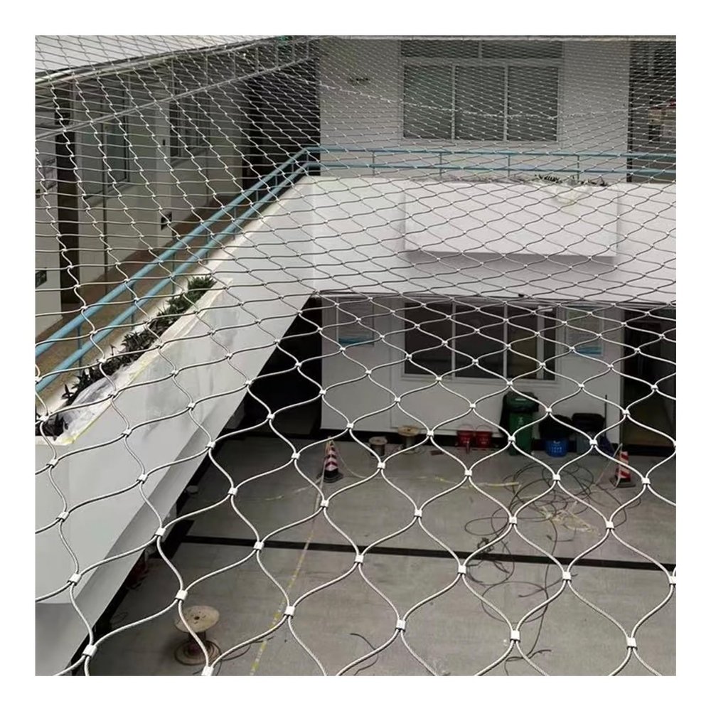 Flexible Stainless Steel Rope Mesh Safety Fence, 1.8 x 20 m