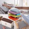 Washable Linen Bench Cushion Cover, Non-Slip Zippered, Yellow, 70 x 50 x 8 cm view 3