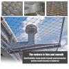 ZHENGQIAN Stainless Steel Cable Mesh Safety Net, 8 cm Mesh, H3 x L5 m (H9.84 x L16.40 ft) view 4