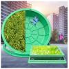 Discreet Durable Resin Lawn Manhole Cover with Frame, 100 x 100 cm view 1