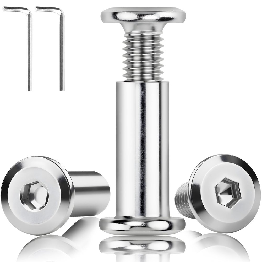20-Piece M8 x 15 mm Sleeve Nut and Screw Furniture Connector Set