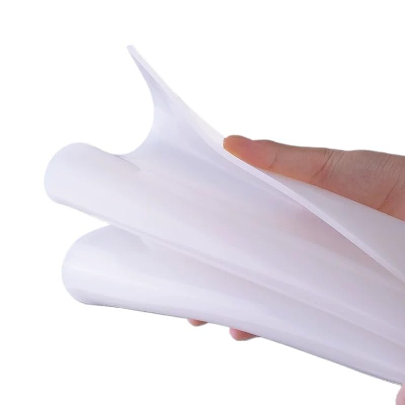 1 White Silicone Rubber Mat, 0.5–30 mm Thick (100 × 100 × 3 mm)