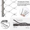 Stainless Steel Cable Net, 10 cm/2 mm Plant Climbing Trellis, Flexible Cable Railing Mesh Safety Net (1 x 26 m) view 3