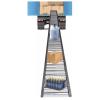 Portable Industrial Stainless Steel Conveyor System, 60 x 120 cm, with Loading Roller and Wheels view 1