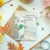 Mr. & Mrs. Panda Baby Card with Panda Table Tennis Design view 3
