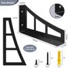 SOGAL Shelf Brackets, 25.4 cm, Heavy-Duty, 4-Pack, with Storage Hooks, 158.8 kg view 2