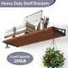 SOGAL Shelf Brackets, 25.4 cm, Heavy-Duty, 4-Pack, with Storage Hooks, 158.8 kg view 4