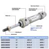 PRXFRWOW CDM2B Mini Pneumatic Cylinder, 32 mm Bore, 25–300 mm Stroke, Built-In Magnet, Standard Type, Double-Acting, Single Rod, 1 pc (100 mm Stroke, CDM2B32) view 2