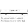 Retractable Rolling Ladder Hardware Kit, Rustic Black Round Rail for Indoor/Attic Use (6 m), Easy-Install Sliding Ladder System, Ladder Not Included view 4