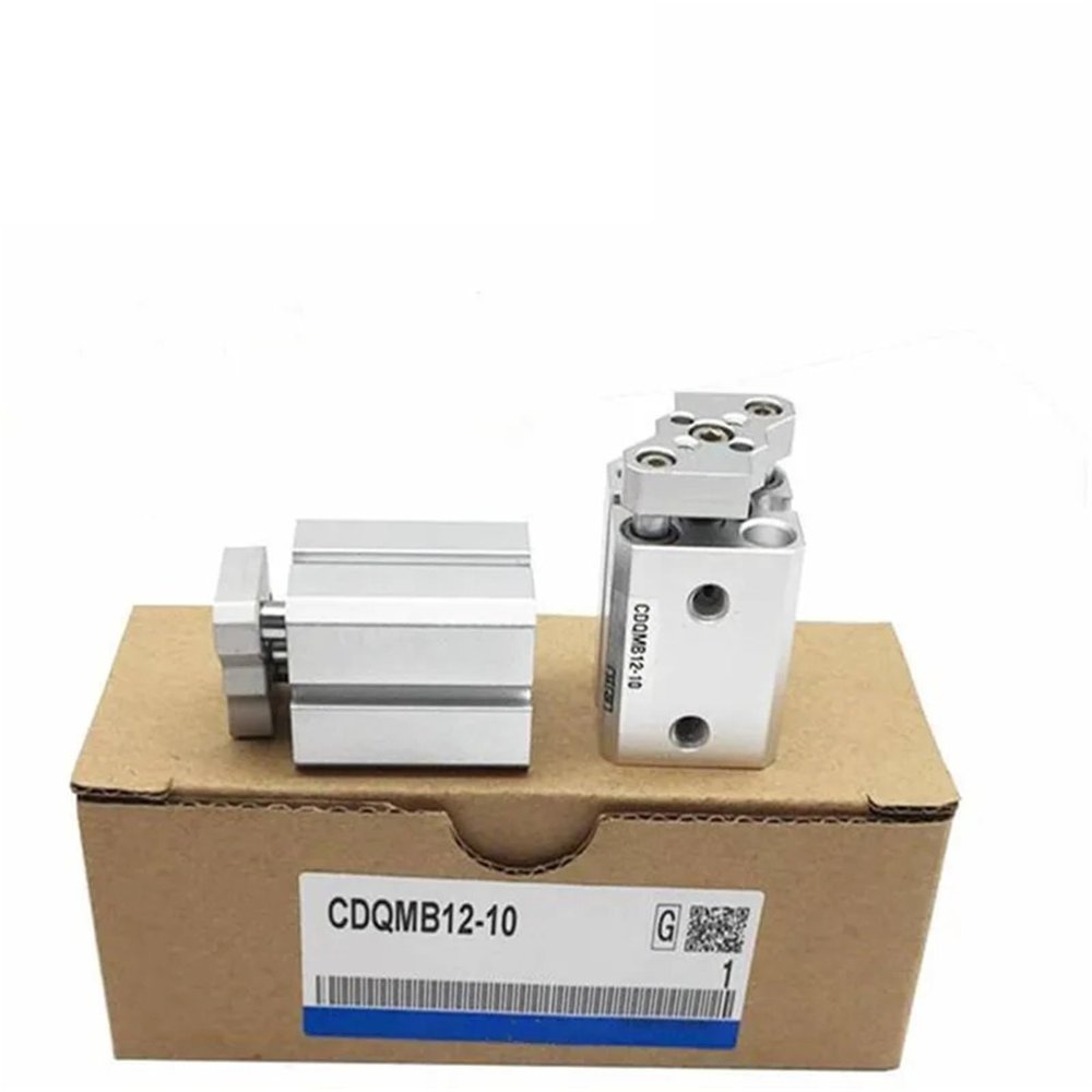 PRXFRWOW CQMB12/16/20 Slim Compact Double-Acting Guide-Rod Pneumatic Cylinder, Without Magnet, 1 pc (45 mm Stroke, 12 mm Bore)