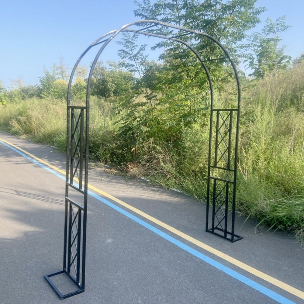 Metal Rose Arbor Pergola for Climbing Plants, 270 cm H x 280 cm W