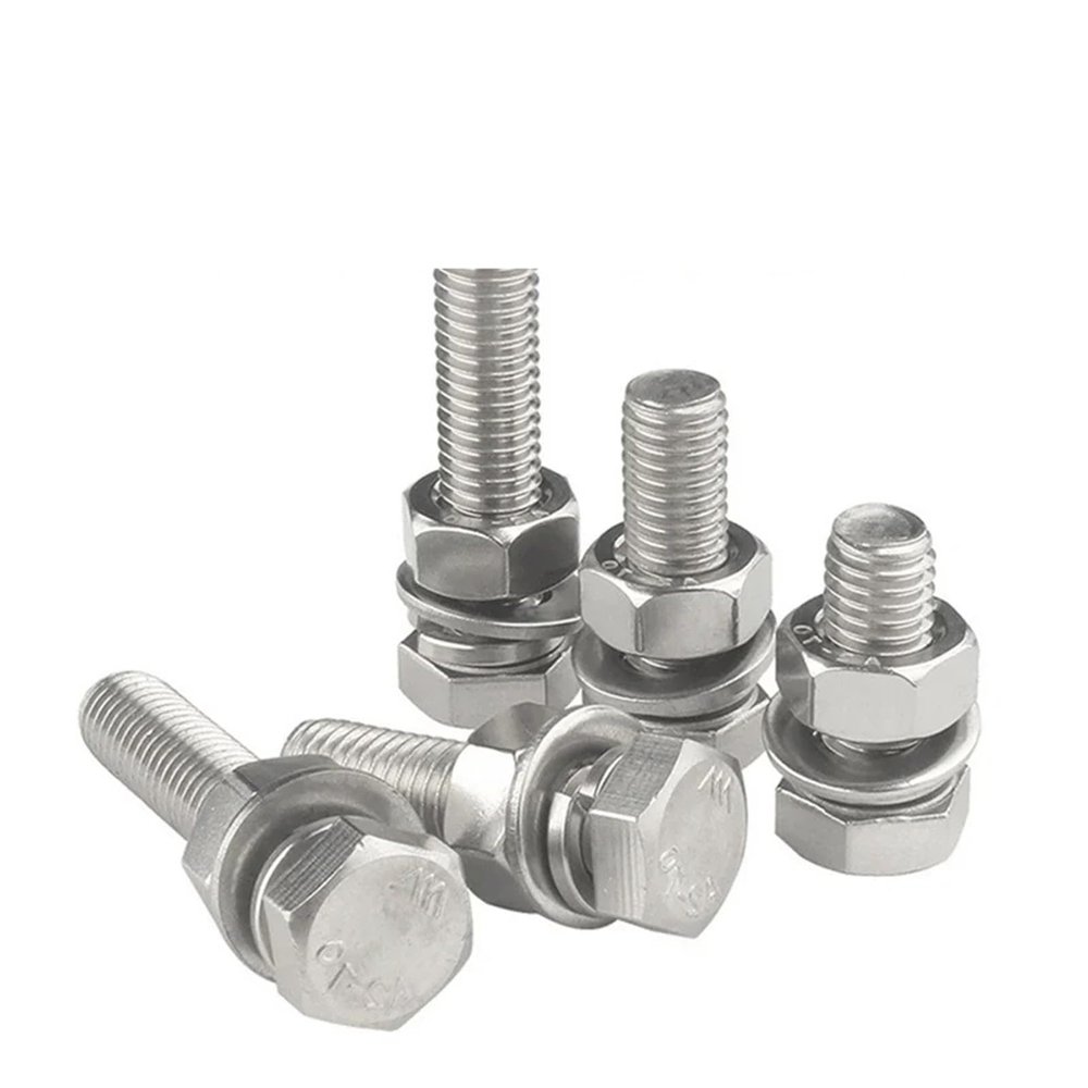 WKAIYUAN M16 304 Stainless Steel Hex-Head Combination Screw, 90 mm
