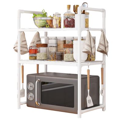 Adjustable Microwave Rack, 2-Tier Countertop Organizer