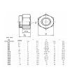 DIN 985 316 A4 Stainless Steel Hex Nuts with Nylon Insert, Self-Locking M3 M4 M5 M6 M8 M10 M12 M14 M16 M20 M24 M30 (M12-1.75, 10 pcs) view 2