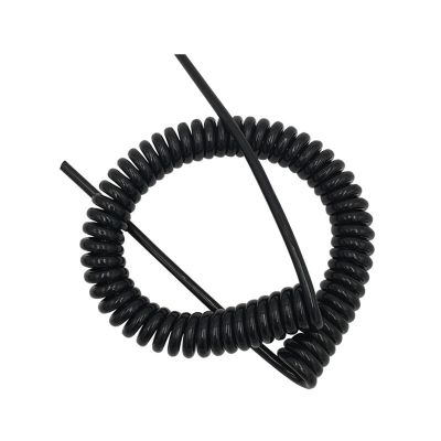 Coiled Power Cable, 3-Core Spiral Cable, 0.3 mm, 22 AWG, 5 m Stretch