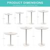 Bistro Table with Metal Base for Kitchen, Bar, and Outdoor Use, Easy Assembly view 2