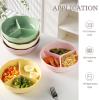 Set of 3 Divided Ceramic Plates, 20.3 cm view 4