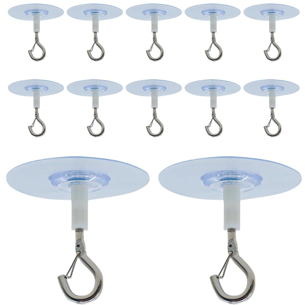 Stronrive Adhesive Ceiling Hooks, No Drilling Required