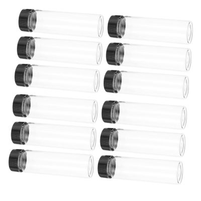 Alipis 40 mL Clear Glass Bottles, 12-Pack with Lids for Samples