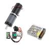 YAKUFAST 32GP-31ZY Planetary Gear Motor, 12 V, 583 RPM, Bracket, Controller and Power Supply, Adjustable Reverse Direction, Package C view 1