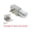 YAKUFAST JGY370 Gear Motor, 12 V, 24 V, Low Speed, High Torque, JGY370 Bracket + Controller + Power-Reversing Gearbox, Mini Reduction Gear Motor (Package B, 2 RPM, DC 12 V) view 3