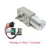 YAKUFAST JGY370 Gear Motor, 12 V, 24 V, Low Speed, High Torque, JGY370 Bracket + Controller + Power-Reversing Gearbox, Mini Reduction Gear Motor (Package B, 2 RPM, DC 12 V) view 4