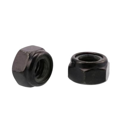 550-Piece DIN 985 Nylon Lock Nut Set, M2–M12, 304 Stainless Steel, Black Zinc Insert