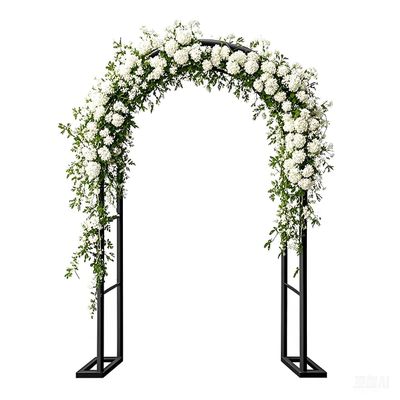 Wide Metal Garden Arch Trellis, 120–240 cm, Indoor and Outdoor, Wedding Pergola Arch for Lawn, Parties and Ceremonies, Decoration (Black, W 280 x H 250 cm)