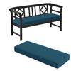 3 cm Washable Linen Bench Cushion with Non-Slip Bottom and Piping, 150 x 35 x 3 cm view 1