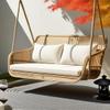 3 cm Washable Linen Bench Cushion with Non-Slip Bottom and Piping, 150 x 35 x 3 cm view 2