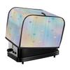 Toaster Cover for 2 Slices, Colorful Love Design, Universal Dustproof and Waterproof Toaster Protector view 1