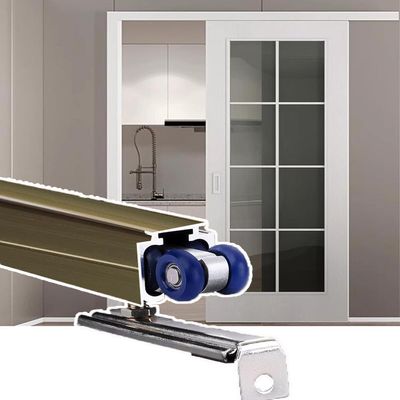 Interior Sliding Door Hardware Set with Soft-Close Rollers, 36/48/72-Inch Box Rail
