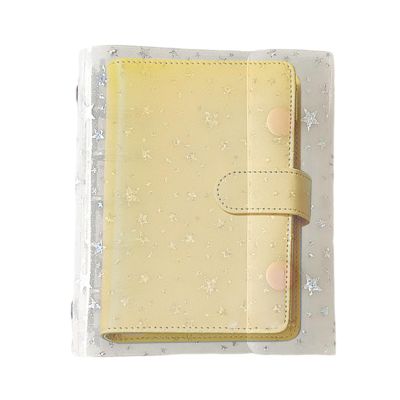 Refillable Transparent Sticker Binder with Star Pattern
