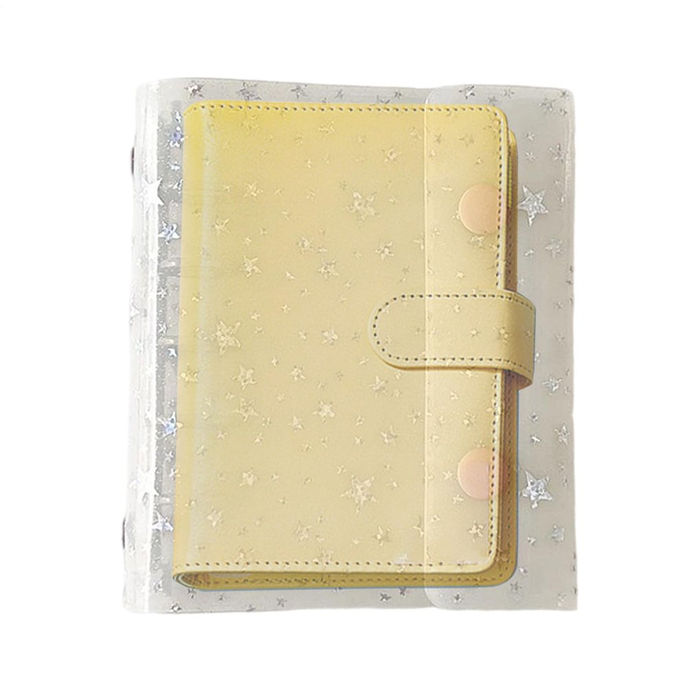 Refillable Transparent Sticker Binder with Star Pattern