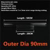 Clear Acrylic Tubes, 2 Pieces, 90 mm × 50 cm view 2
