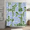 AUWUUA Boho Shower Curtain with Abstract Floral Pattern, 170 x 185 cm view 3