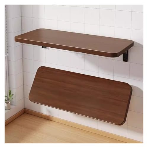 Wall-Mounted Folding Table for Laptop, Walnut, 60 x 30 cm