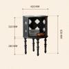 Zhaoj24-05 Black Vintage Sofa Side Table with Hollow Storage view 2