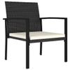 EMYRLXQW Outdoor Dining Chairs, 2 Pieces, Poly Rattan, Black view 2