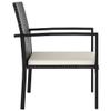 EMYRLXQW Outdoor Dining Chairs, 2 Pieces, Poly Rattan, Black view 3